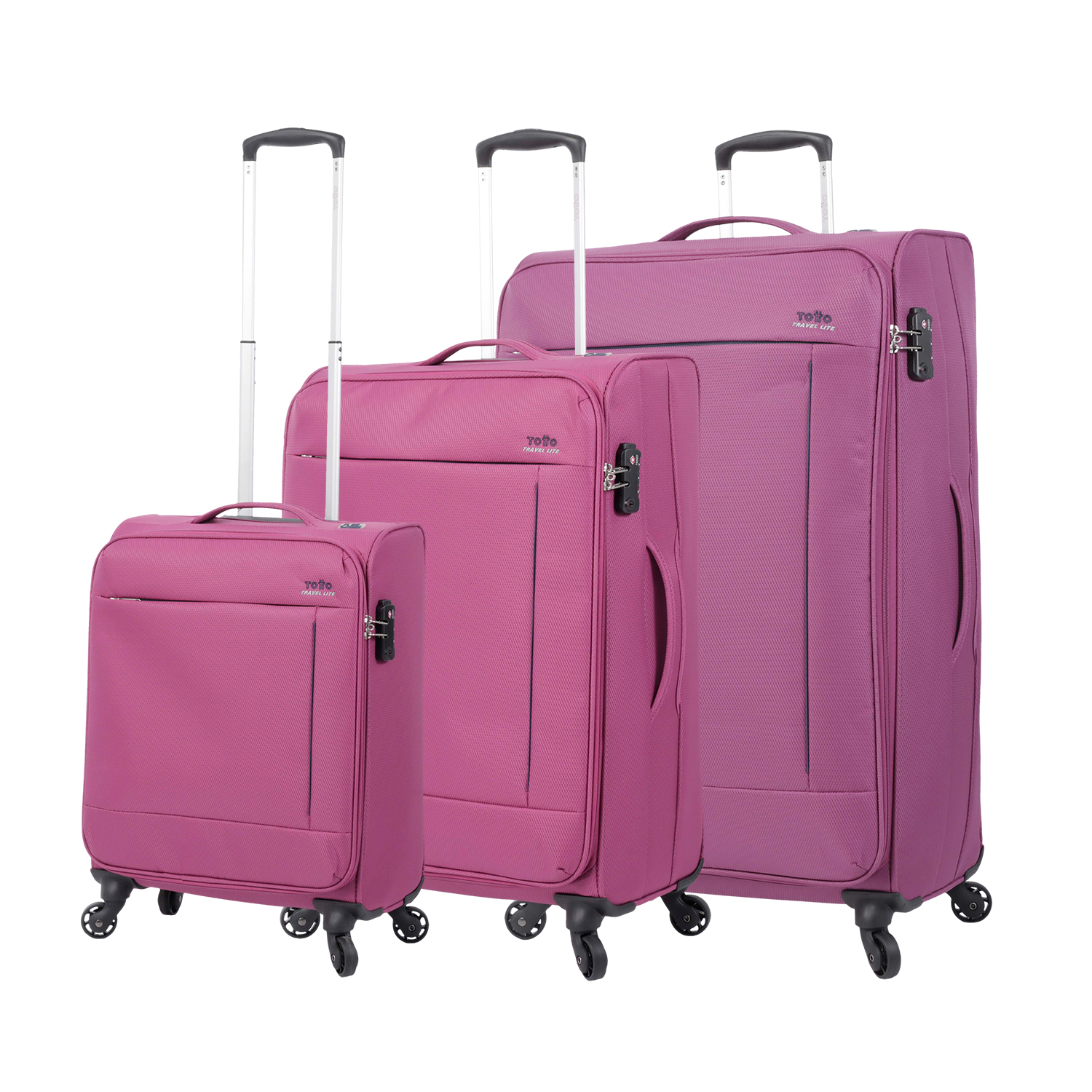 Juego de maletas trolley morado - Travel Lite